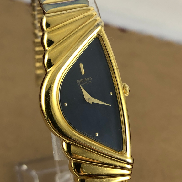 Seiko | Accessories | Seiko Triangular Asymmetrical Gold Tone Watch |  Poshmark